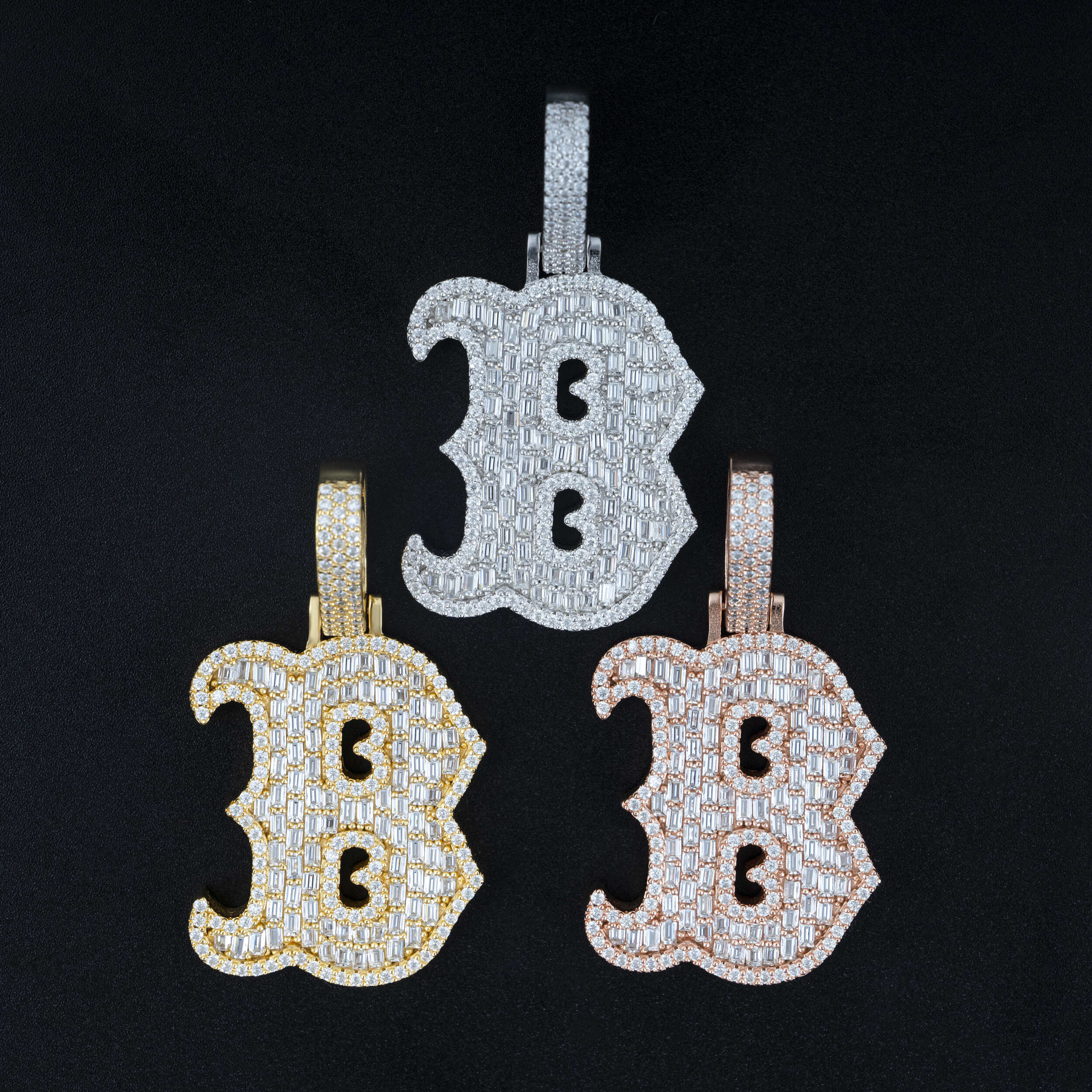 Popular Design Iced Out Jewelry Initial Letter B Pendant