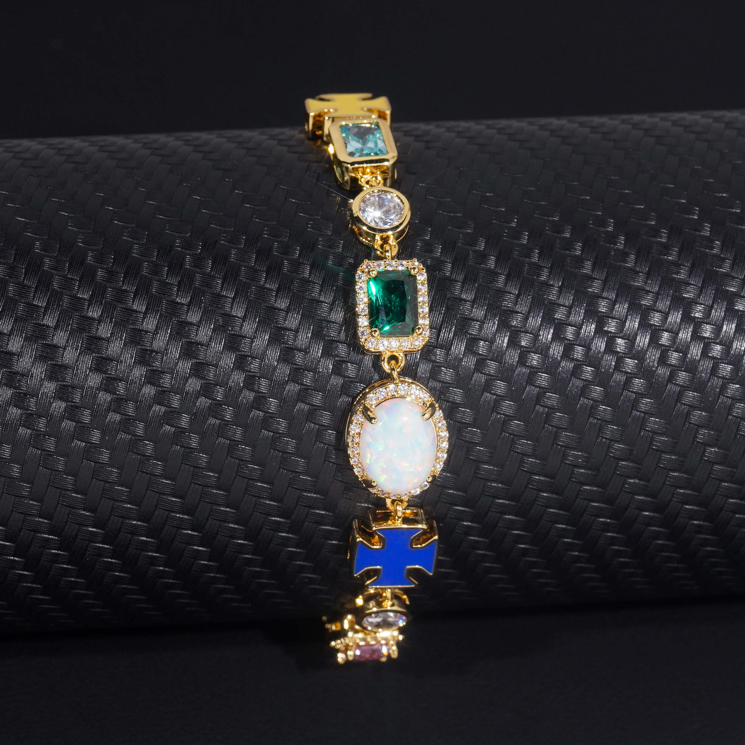 Unique Deisgn Multi Color Men Gemstone Necklace