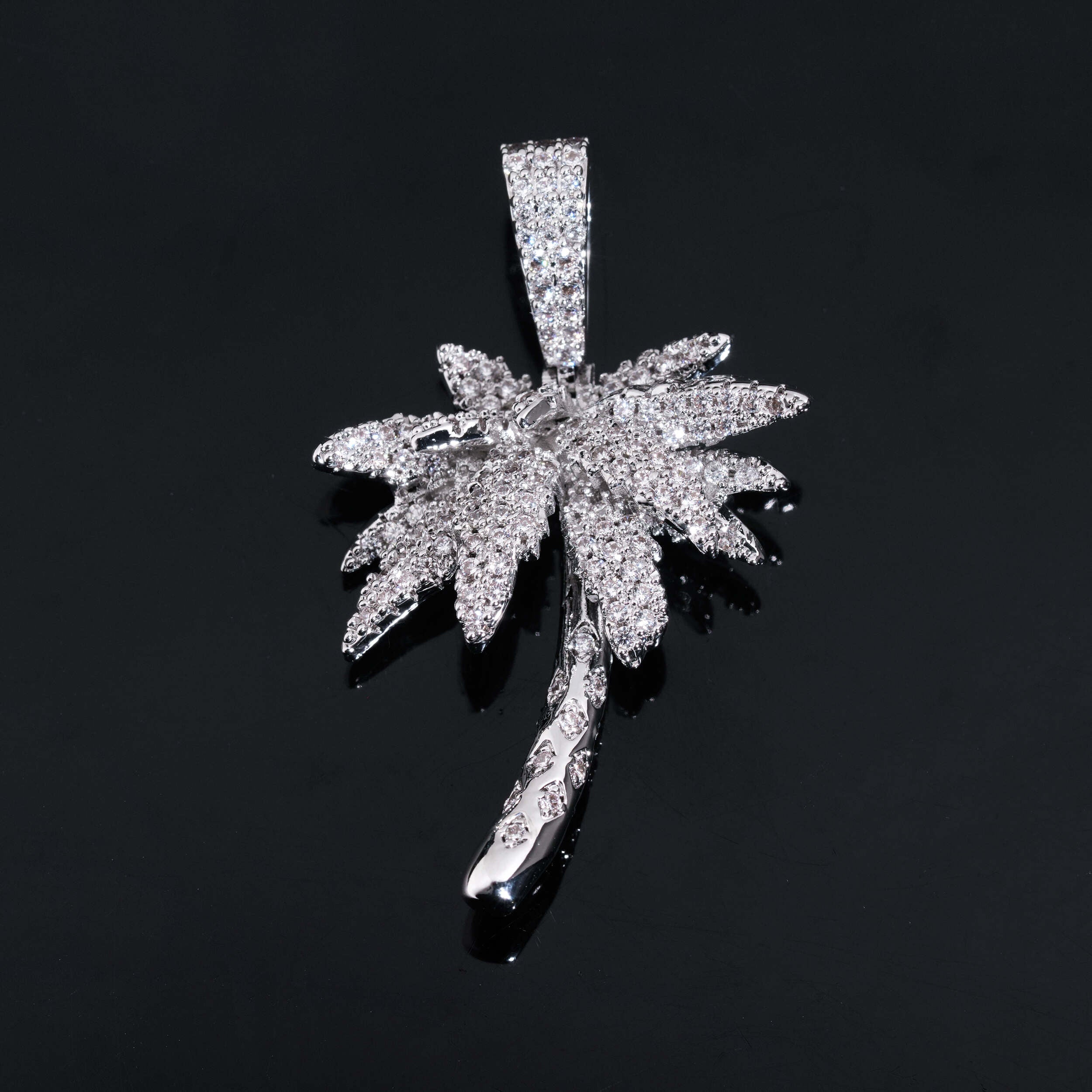Iced Out Cz Tree Pendant Charm For Unisex