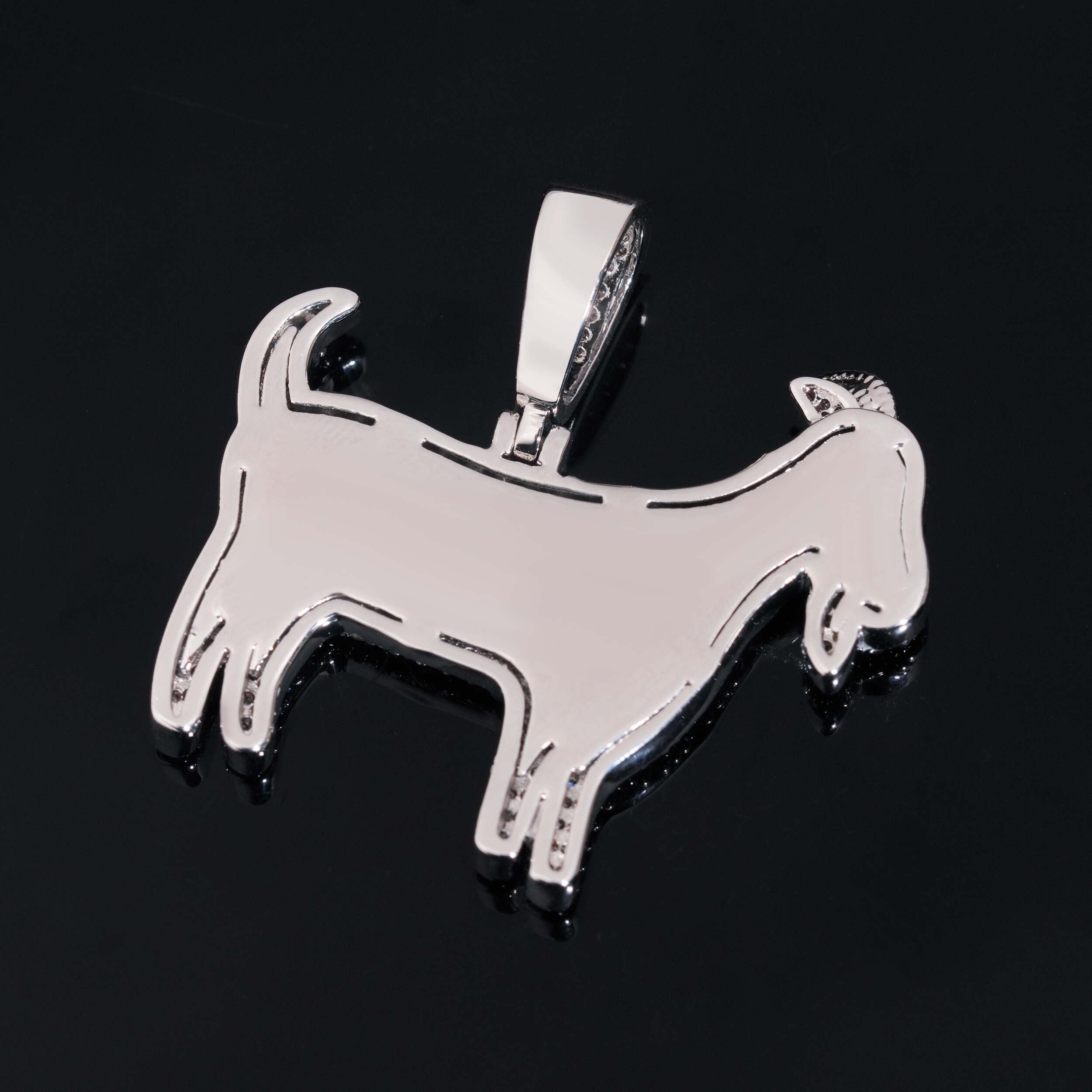 Iced Out Cubic Zirconia Goat Pendant