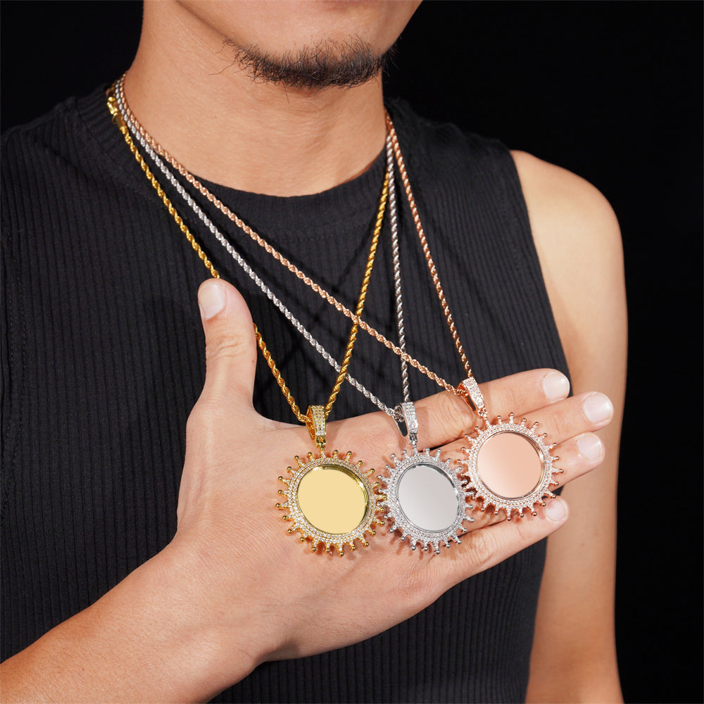 Popular Design Circle Photo Picture Memory Pendant