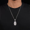 Iced Out Hip Hop Men Jewelry Hamsa Hand Pendant