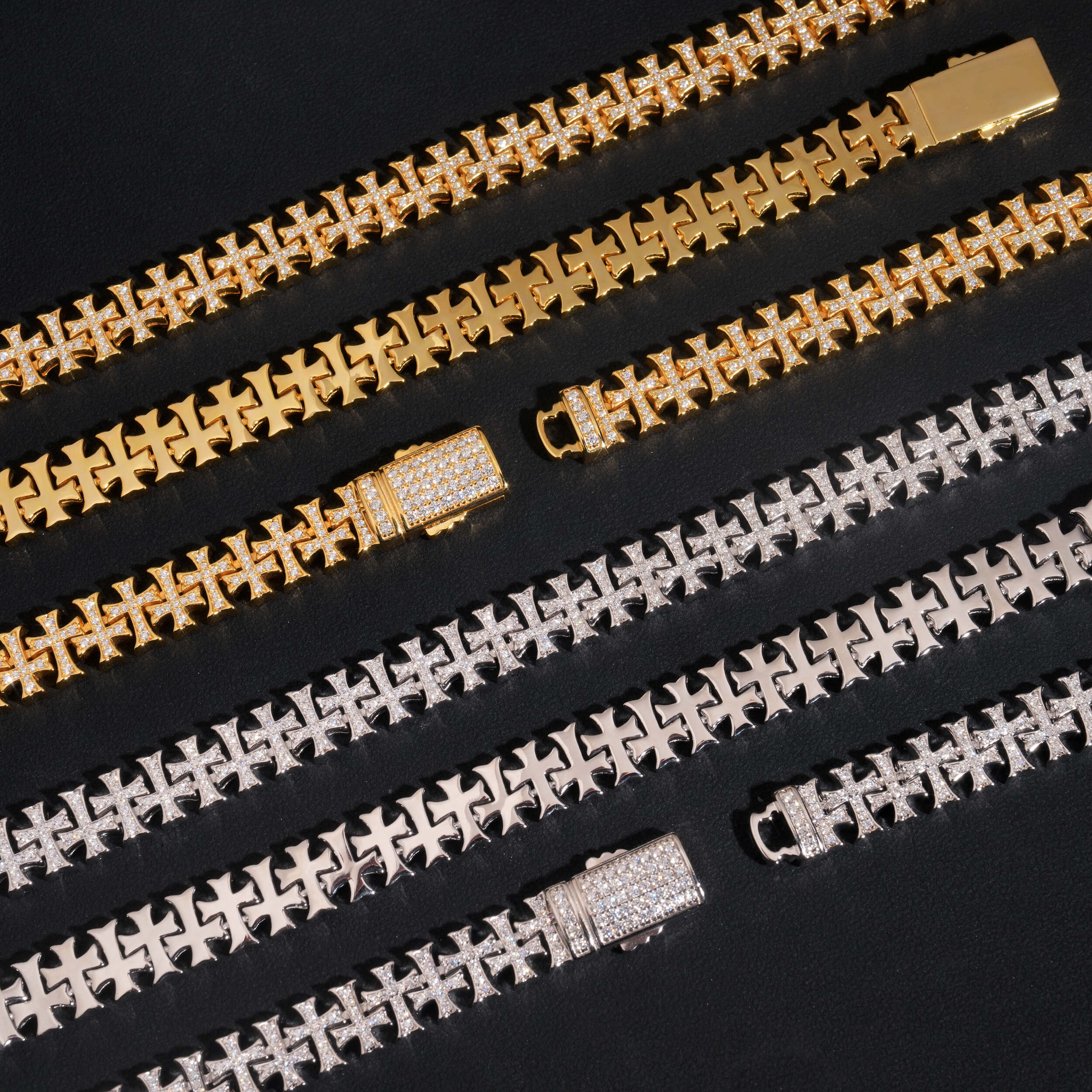 Stylish Hot Sell Cross Link Chain Necklace 10MM Hip Hop Jewelry