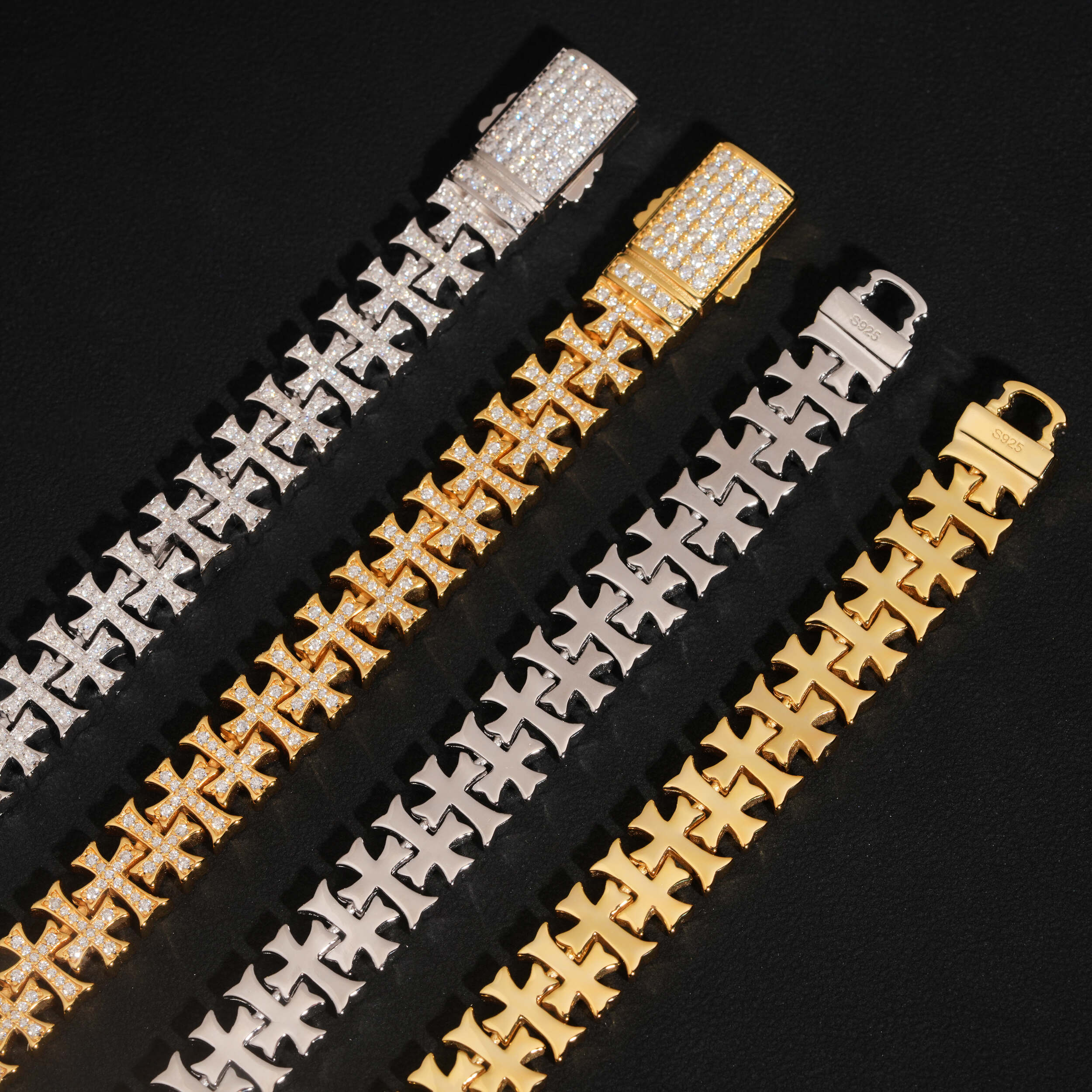 Stylish Hot Sell Cross Link Chain Necklace 10MM Hip Hop Jewelry