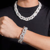 Iced Out 18MM Flower Infinity Link Bracelet For Men