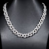 Hip Hop Iced Out 13MM Infinity Link Chain Necklace