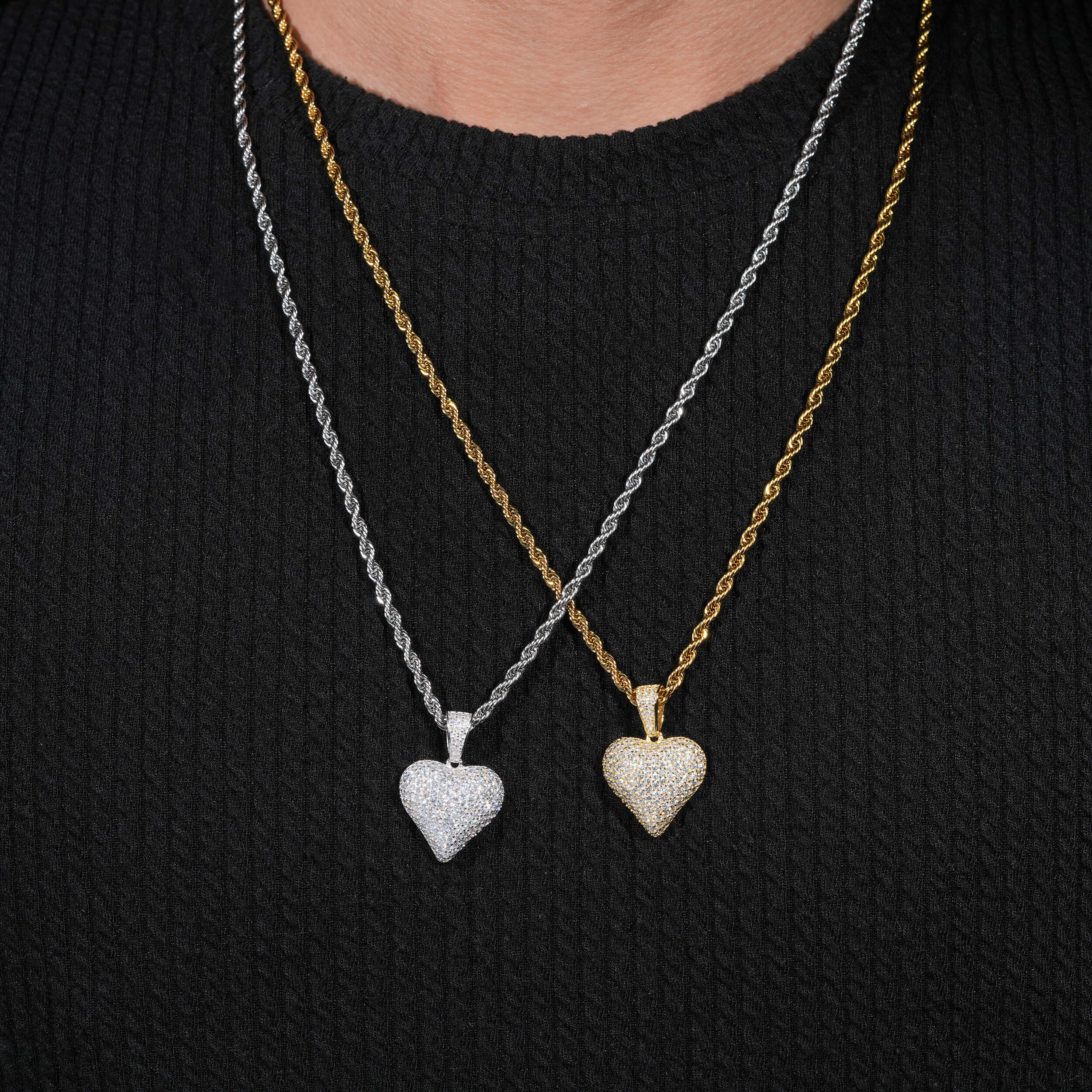 Heart Pendant Charm Cubic Zirconia For Unisex