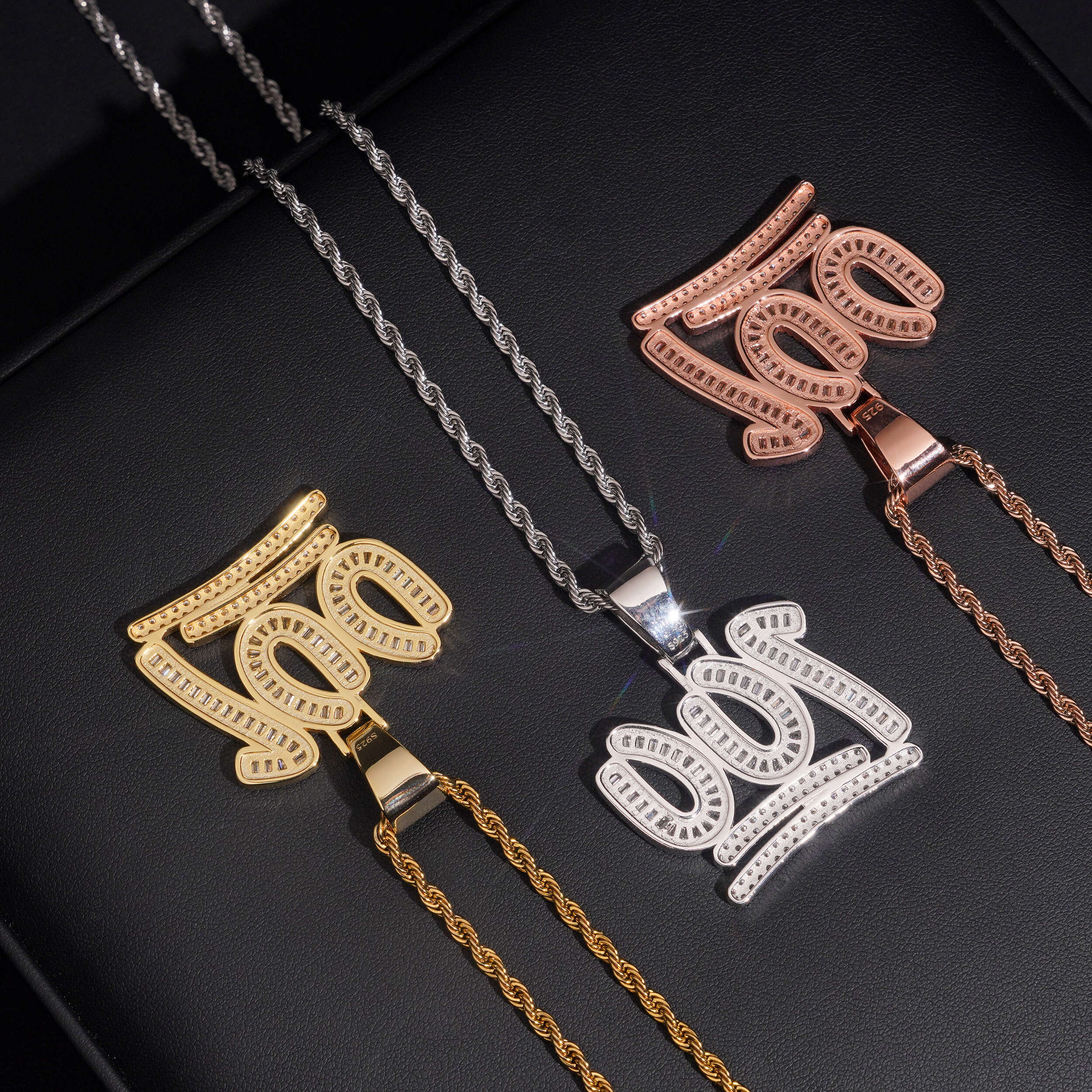 Baguette Cut Diamond Cz Hip Hop Pendant 100 Score