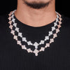 Hip Hop Iced Out Bling 13mm Cross Tennis Necklace