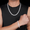 8MM Heart Shaped Cubic Zirconia Tennis Chain Necklace