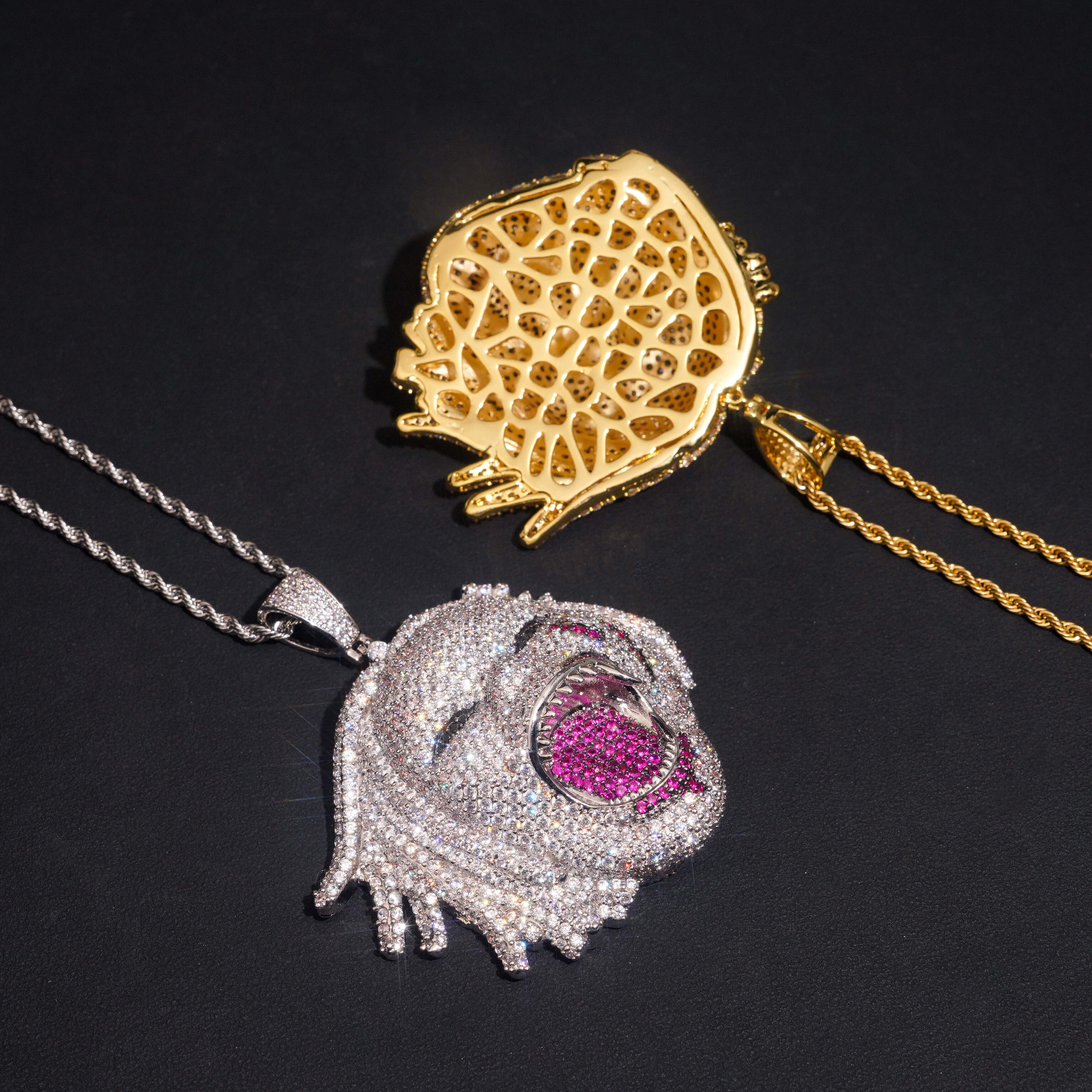 5A Cubic Zirconia Hip Hop Jewelry 3D Iced Out Portrait Pendant