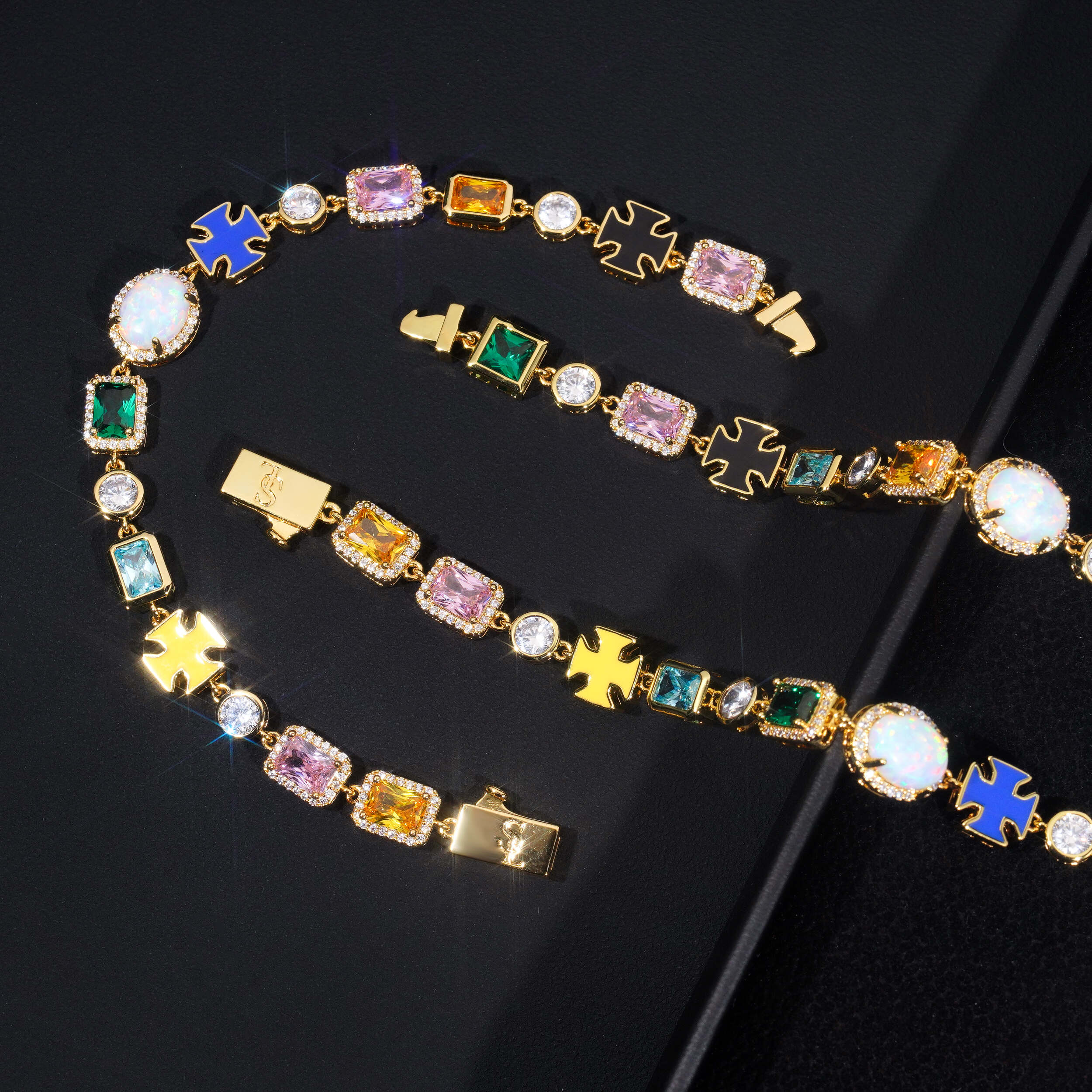 Unique Deisgn Multi Color Men Gemstone Necklace