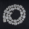 Round Mix Emerald Cut Iced Out Men Tennis Chain Necklace