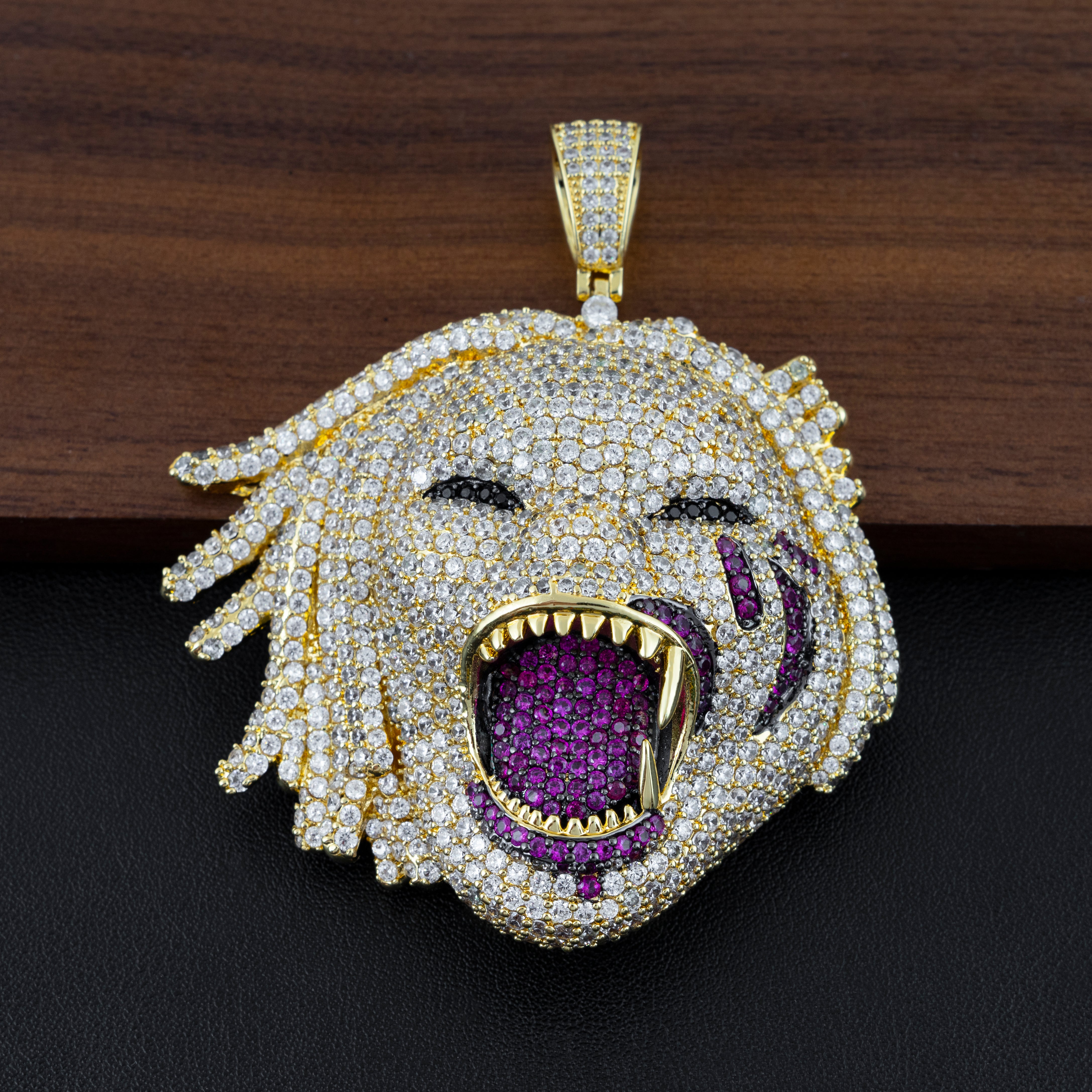 5A Cubic Zirconia Hip Hop Jewelry 3D Iced Out Portrait Pendant