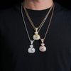 Stylish Men Jewelry Iced Out Money Bag Charm Pendant