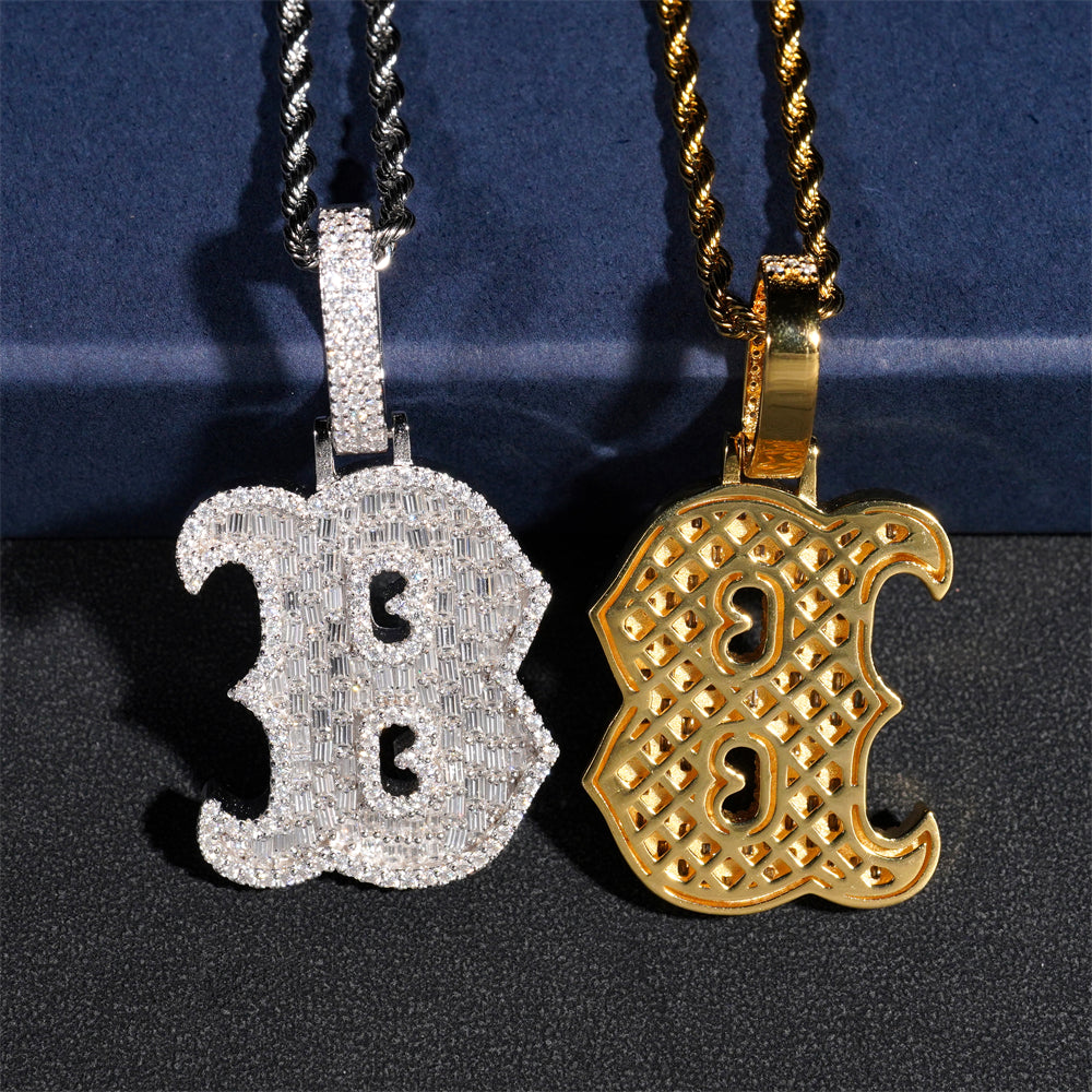Popular Design Iced Out Jewelry Initial Letter B Pendant