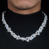 Men Jewelry 15MM Flower Charm Infinity Link Chain Necklace