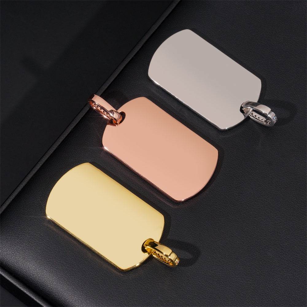 Stylish Men Jewelry Photo Memory Dog Tag Pendant