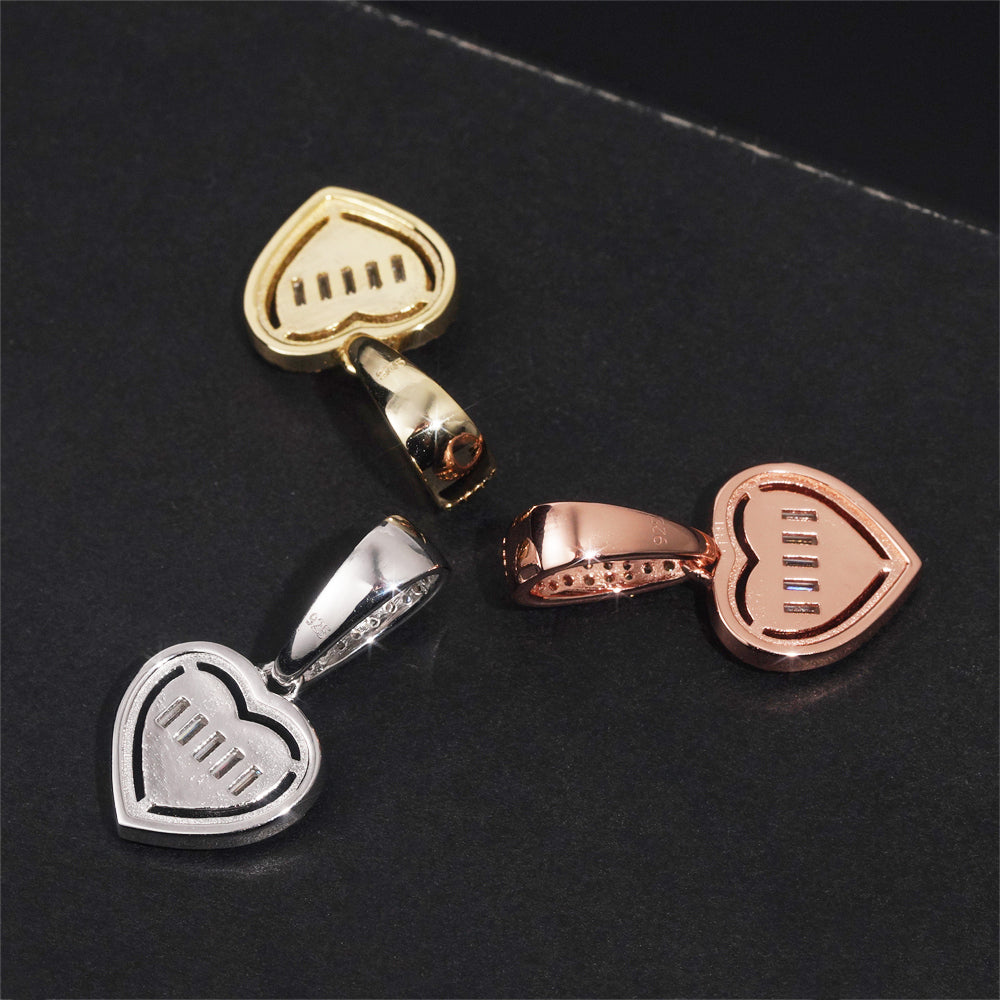 Women Heart Shaped Mini Size Heart Pendant Charm