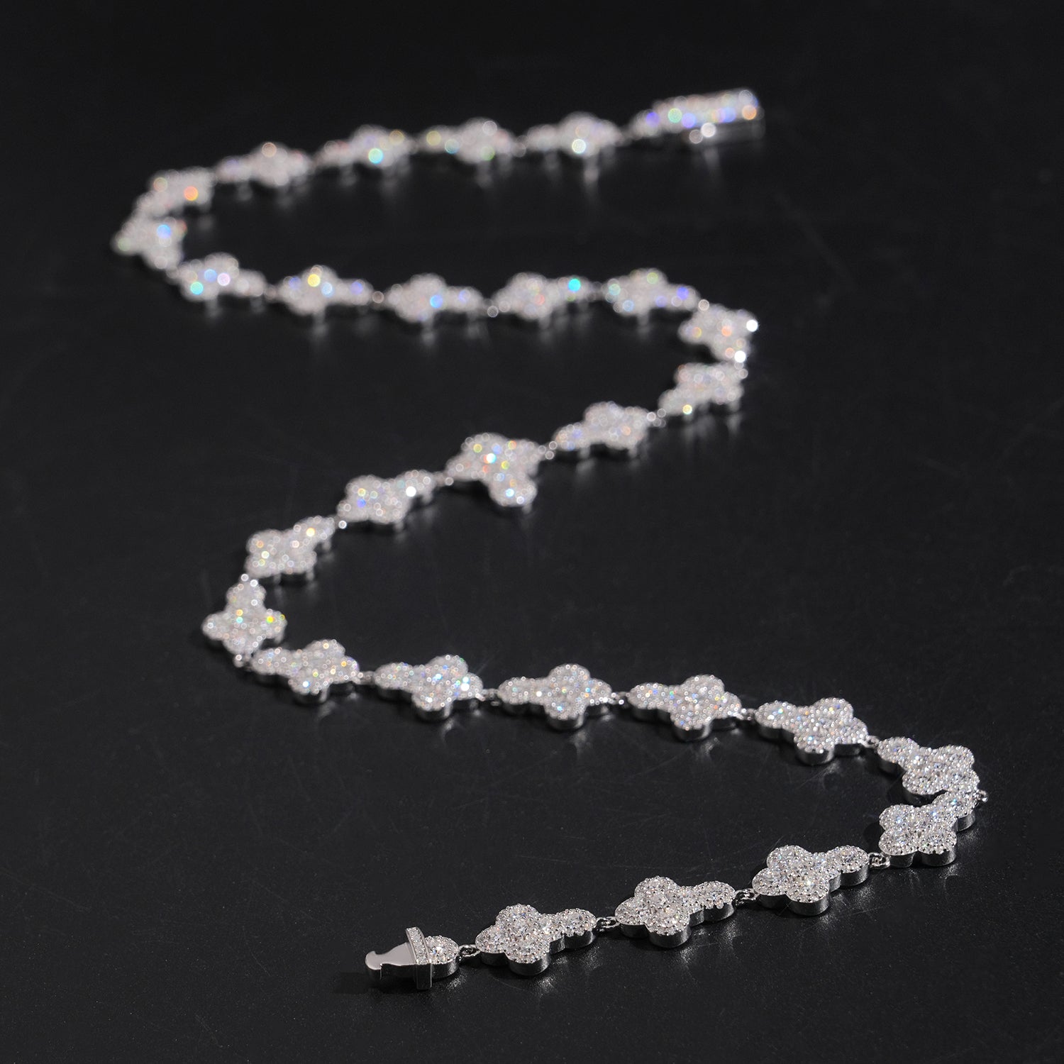 Hip Hop Iced Out Bling 13mm Cross Tennis Necklace