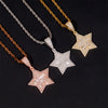 Baguette Diamond Design David Start Pendant Charm