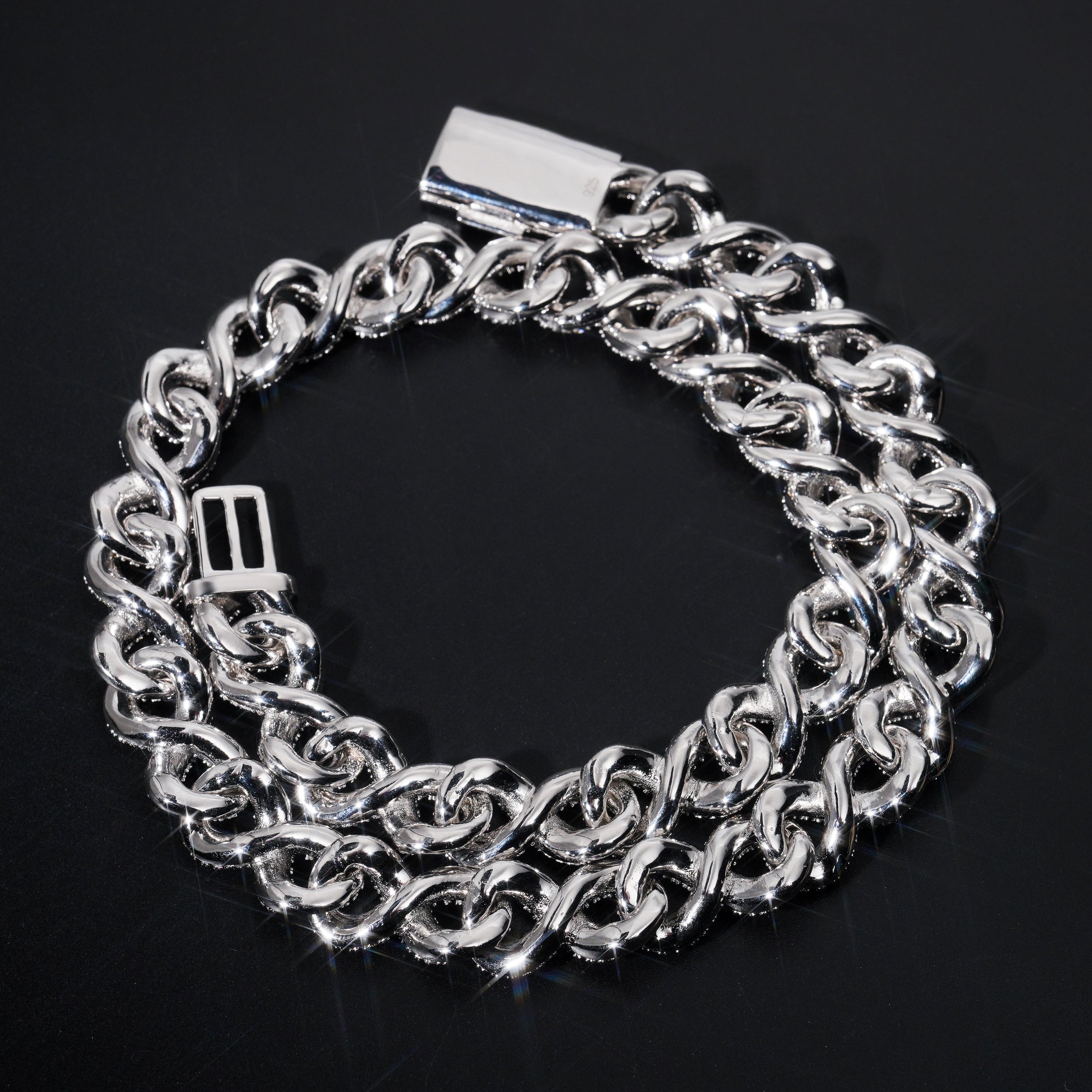 Hip Hop Iced Out 13MM Infinity Link Chain Necklace