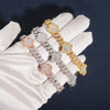 Stylish Hot Sell Iced Out 8MM Clover Cuban Link Bracelet