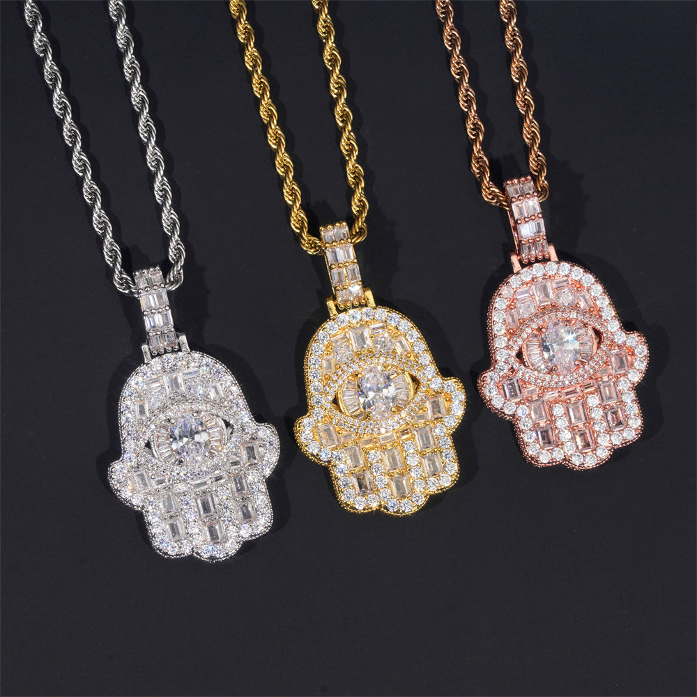 Luxury Deisgn Hamsa Pendant Charm VVS